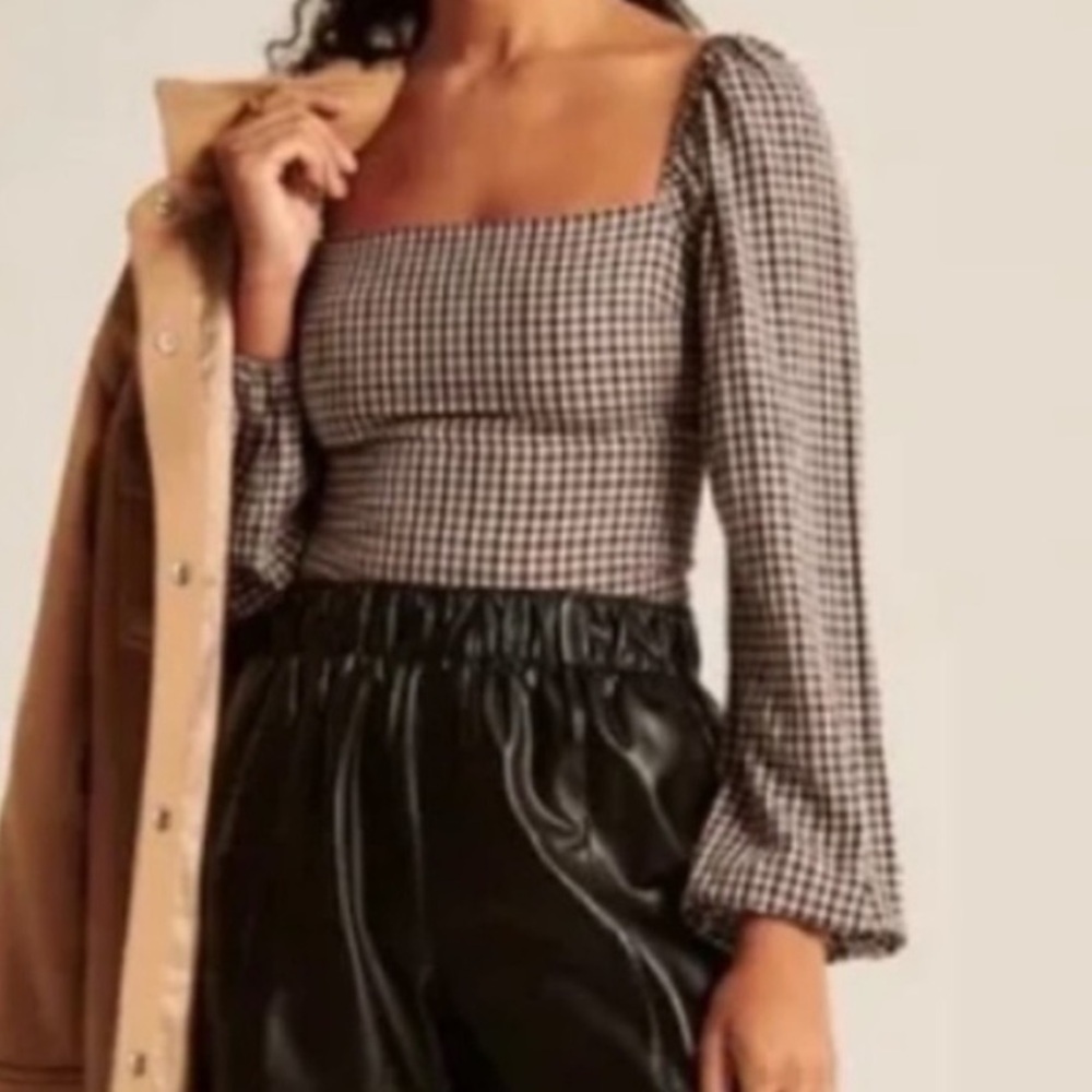 Abercrombie & Fitch Plaid Gingham Blouse